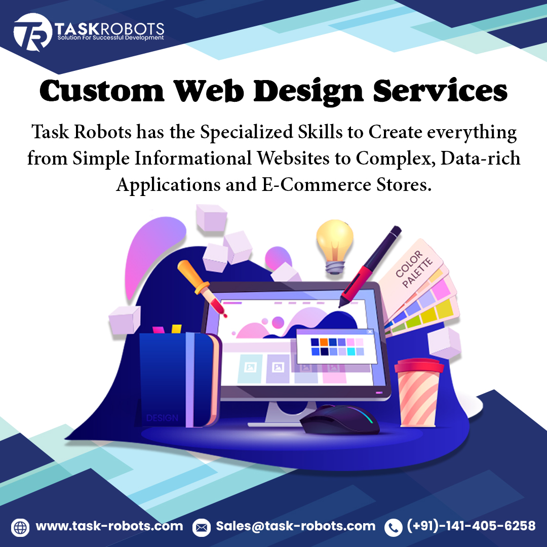 taskrobots's tweet image. Task Robots have the specialized skills to create everything from a simple informational website to complex, Data-rich applications and E-commerce stores.
Call us today at (+91)-141-405-6258 for a free consultation.
.
#customwebdesign #webdevelopment #digitalmarketing