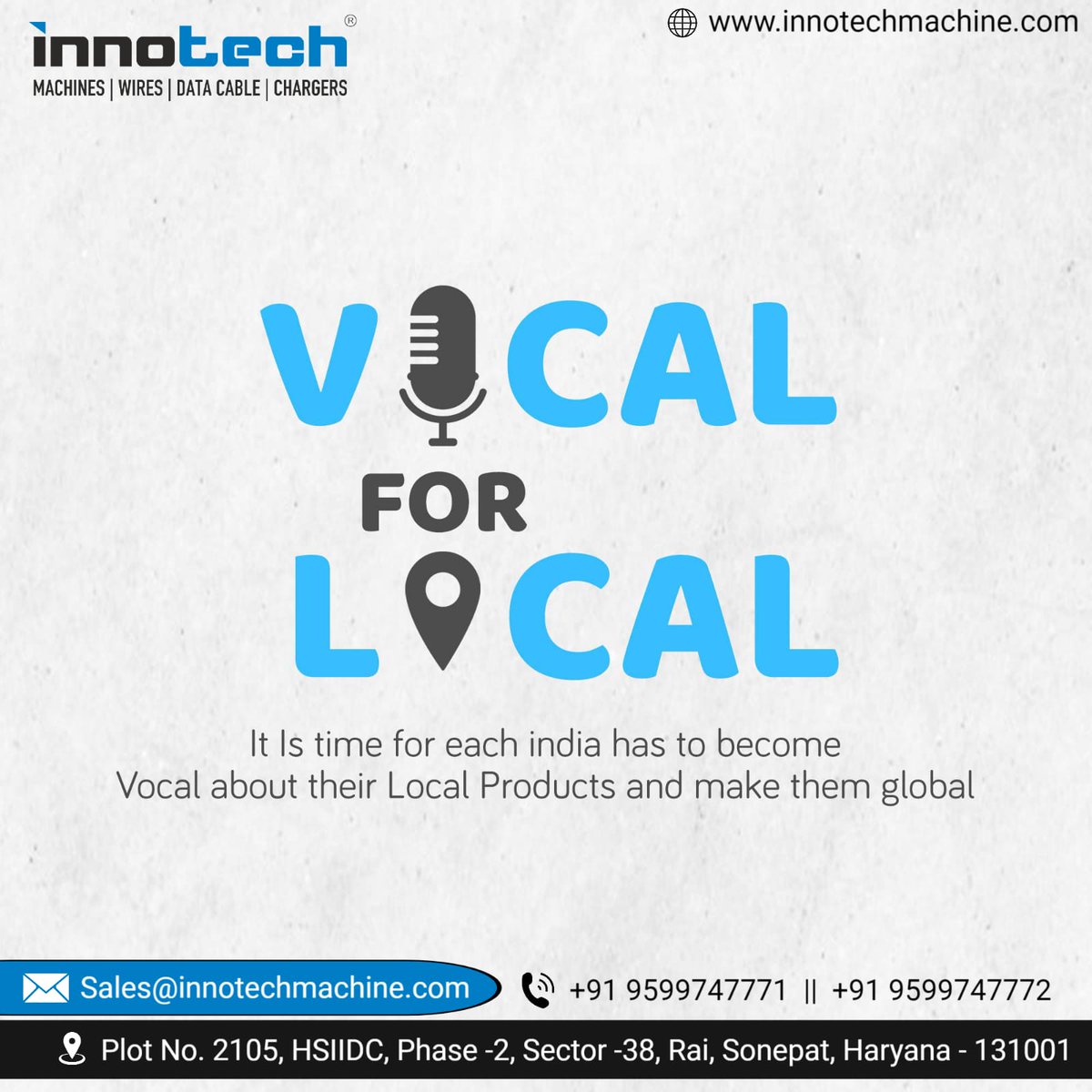 InnotechMachine's tweet photo. #Vocal_for_local

Its time for each India has to become #Vocal about their #Local Products and make them global.

#One_stop_solution_for
MOBILE ACCESSORIES
#Make_Your_Own_Brand

Contact : 7419992310 / 9319093165

#brand #product #datacable #charger #neckband #mobile #accessories https://t.co/toKEJ66zIo