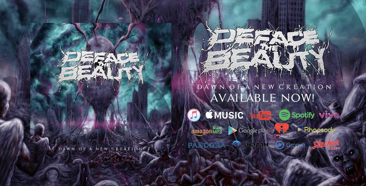 Our debut album ‘Dawn of A New Creation’ is now available on all media streaming platforms! 😈 #DefaceaTheBeauty #DTB