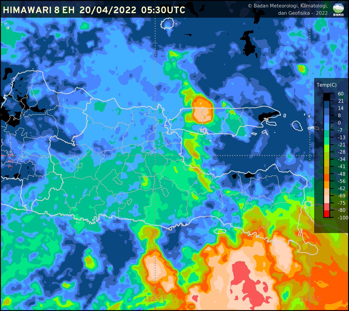infobmkgjuanda's tweet photo. UPDATE SIANG
Selamat siang...
Siang ini terpantau beberapa wilayah #JawaTimur ada yang sudah diguyur hujan, diantaranya : #Sampang, #Pamekasan, #KotaBatu, #KabMalang, #Lumajang, dan #Bondowoso
Tetap waspada dan update terus peringatan dini 2-3 jam-an dari kami π https://t.co/7lNSCiqGQ1
