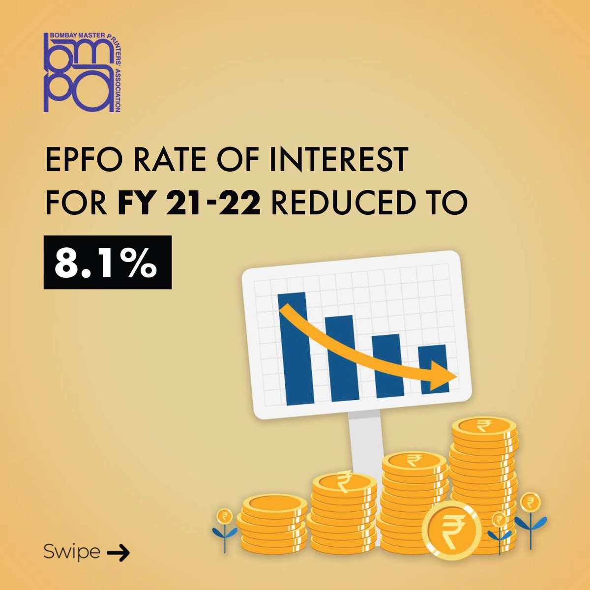 TheBmpa's tweet photo. As per the announcement made by our Finance Minister on 21st March’2022, the interest rate on employees’ provident fund for FY 21-22 has been slashed to 8.1%. 💼

Kindly click on this article dated 22nd March 2022: https://t.co/CK9W5KGCsb
.
.
.
#TeamBMPA #LetsDoMore #EPFO https://t.co/2sTSio3LSA