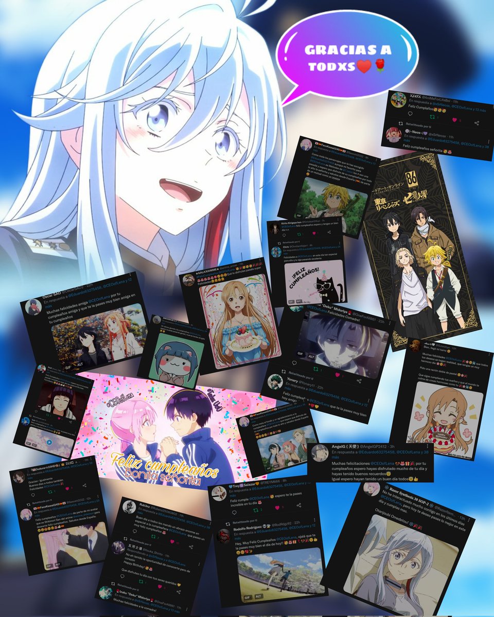 ⠀⠀ ⠀⠀⠀
 ⠀⠀⠀  𓄹 🤍 𓂃 Mᴜᴄʜᴀs Gʀᴀᴄɪᴀs 🥳 𓏲
⠀⠀⠀ ⠀⠀⠀    ー どうもありがとう。

Les agradezco por sus hermosas palabras y deseos🕊 que me brindaron el día de ayer, los quiero y apreció muchísimo♥🌹
<a href="/anime_univer/">★GALAXIANIME★</a> @Sasoshi2022 <a href="/ChrstianAlejan1/">Chris-X</a> <a href="/Itsuka_Shirito/">五河士織</a>