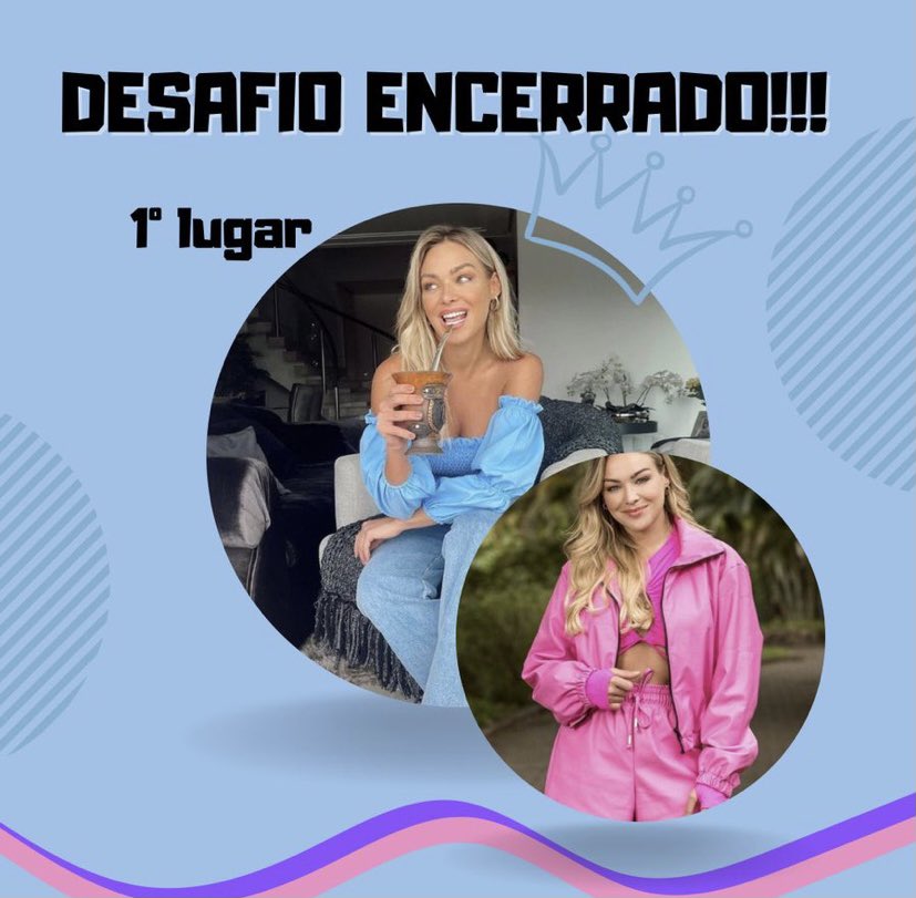 Time azul venceu a dinâmica de hoje! Arrasaram demais e obrigada pela dedicação, e obrigada também ao time rosa pela garra de sempre! 💙💗