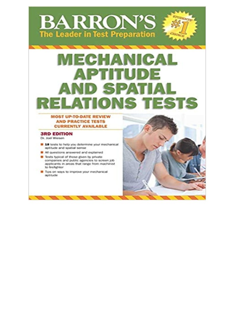 Barron S Mechanical Aptitude And Spatial Relations Test Book