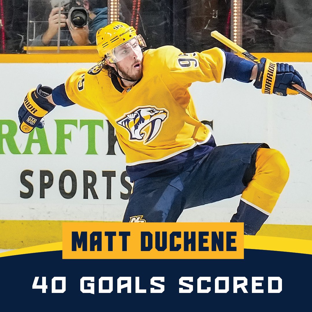 PredsNHL's tweet image. The first 40-goal scorer in franchise history.