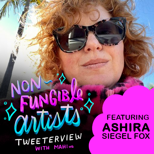 mahiHQ's tweet photo. Gm and welcome to our historic 10th @nf_artists tweeterview. Today’s guest is the legendary mixed media artist and creative web3 strategist Ashira Siegel Fox.

@AshirasArt, we begin with our absolute must-know: Coffee or tea? https://t.co/vq1Lh6rRDo