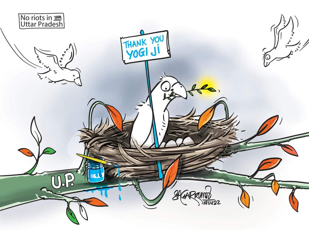 sagarcartoonist's tweet photo. नो दंगा ....... शांति,शांति,शांति!
#peace #peaceisbeautiful #AdityanathYogi #narendramodi_primeminister #Aajtak #ZeeNews #abpnews #SudhirChaudhary https://t.co/SlLfoNyGui