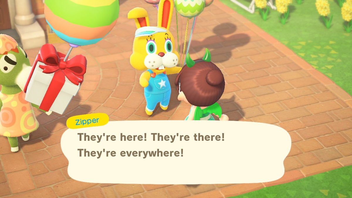 jendewph's tweet photo. throwback to #BunnyDay &These #BunnyDayBalloons were all over the place #AirSign #LibraAF you know i went Hard for #SkyEggs ♥★♥ #AnimalCrossing #ACNH #NintendoSwitch https://t.co/UEPRThL9PH