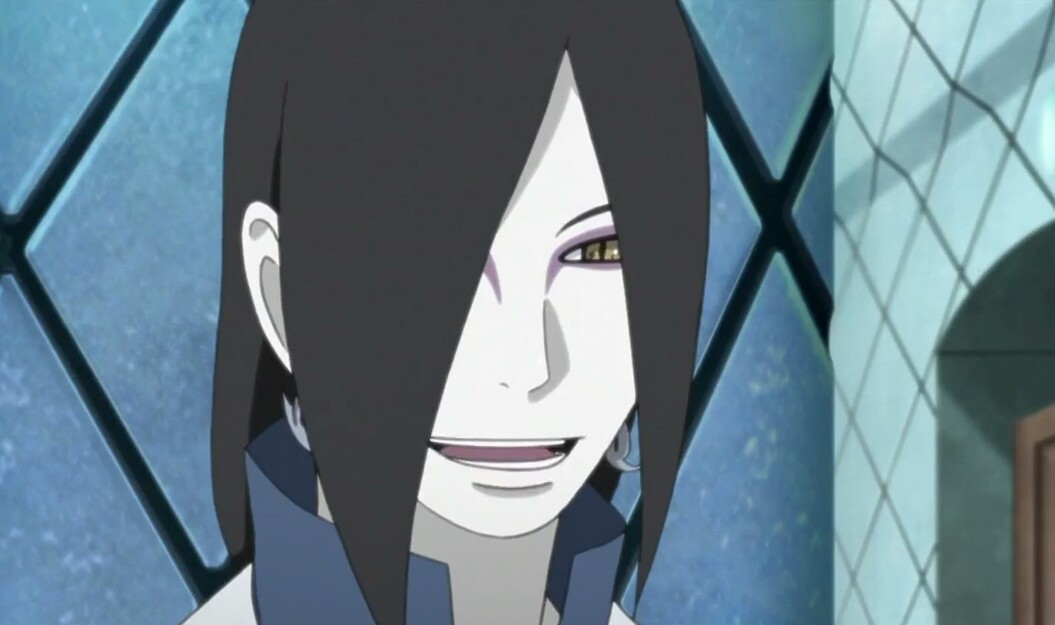 " ดูจากการแต่งตัวคงไม่ใช่คนของโคโนฮะ. . แล้วเธอมาทำอะไรที่ห้องวิจัยของฉันหากมาเพื่อประสงค์ร้ายเกรงว่าฉันคงจะปล่อยเธอไว้ไม่ได้ล่ะนะ "