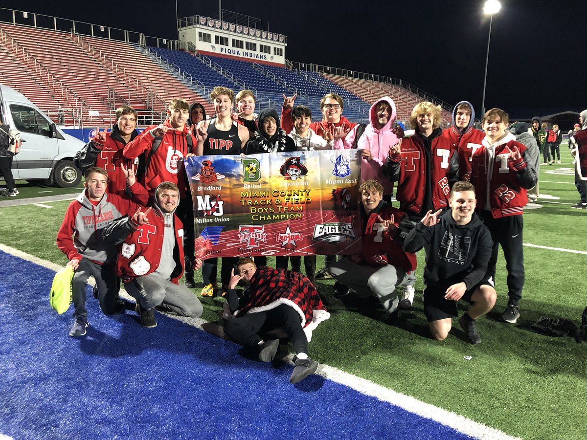 Say hello to your Miami County champions! Great performances all around with both the men and women teams. The men took first for the first time ever and the women placed second behind a strong Troy team.