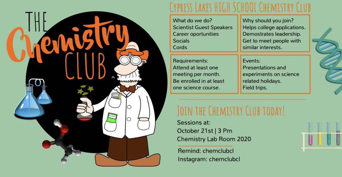 Cypress Lakes Chemistry Club (@chemclubcl) on Twitter photo 