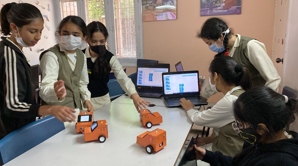 learnobots's tweet photo. LearnOBots at Schola Nova. One school, one student at a time, we are on a mission to enable the Youth of Pakistan and beyond. 

The students had a great time learning how to program and run a robot. (Post 1 of 2)
.
.
.
.
.
#LearnOBots #ScholaNova #STEM #STEAM #Future https://t.co/bR8XlnWpYw