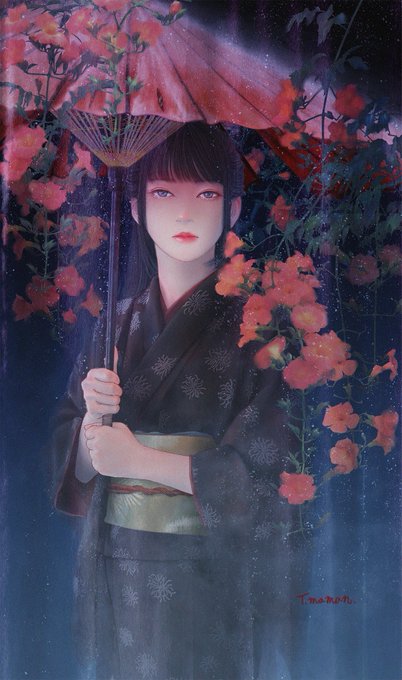 着物のtwitterイラスト作品