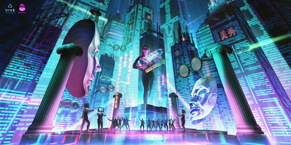 HuangBand's tweet photo. BEATDAY feat. Amazing Show (美秀集團)
Metaverse Holography Virtual concert environments concept. 
Video: https://t.co/AHED9x2BQc 
My Linktree: https://t.co/AANtzsQR3H 

#VirtualReality #AugmentedReality #environmentart  #ConceptArt #metaverse #NFT #元宇宙 #cyberpunk #bandhuang https://t.co/GThcQp7B1W