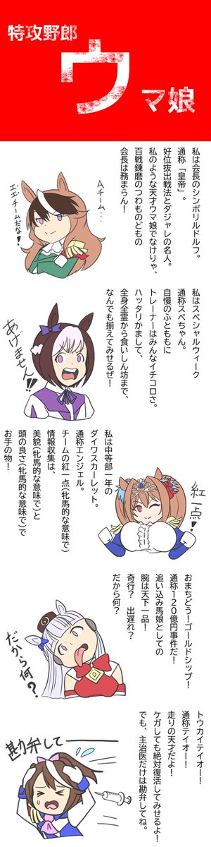 初期の頃から描いてるのにロクな目にあわないテイオー。

#ウマ娘
#トウカイテイオー生誕祭2022 