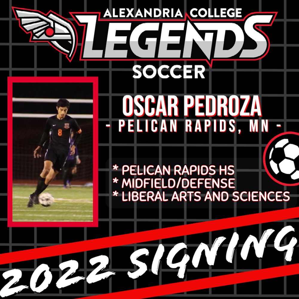 ATCCSoccer's tweet image. We are excited to welcome Oscar Pedroza to @ATCCMN this fall. Oscar will be studying Liberal Arts and Sciences. He was All-Conference Honorable Mention and a two year captain for Pelican Rapids HS. 
#BEALEGEND #atcclegends #legendsoccer #atccsoccer #pelicanrapids #alexandria #mn