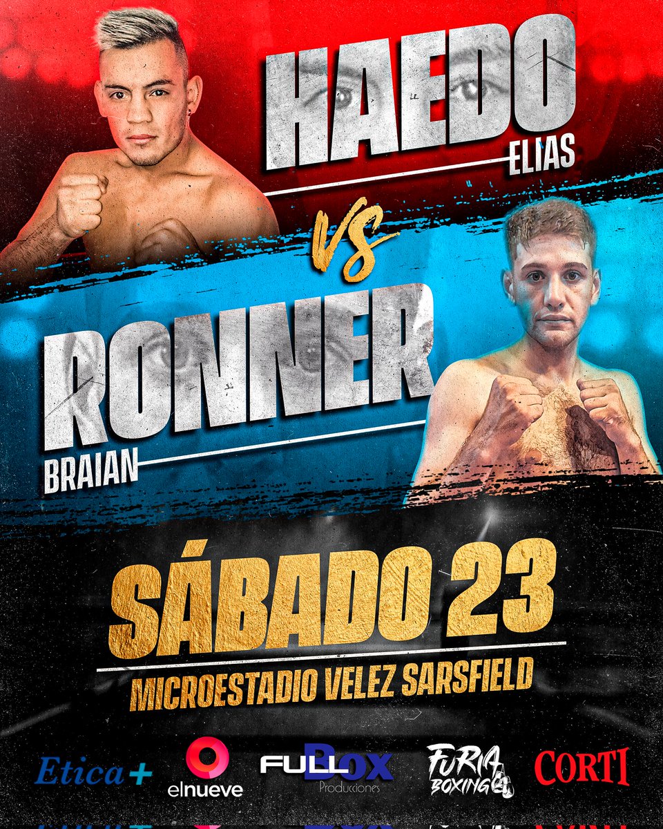 FullBox_Produc's tweet image. Este sábado  "BOXEO EN EL FORTIN" 
FULLBOX EN VELEZ.
@Velez 

#boxing #box #velez