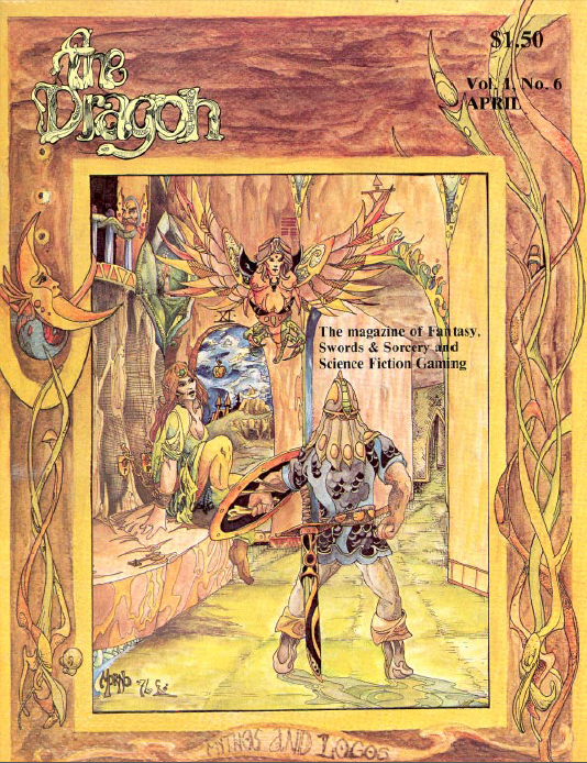 CalstaffTheGold's tweet photo. 45 years ago this month, The Dragon #6 hit newsstands. Editor: Tim Kask. Cover: Morno. Featured Creature: The Death Angel (art/stats by John Sullivan). Inside back cover: advert for Dungeon Geomorphs 1 & 2, hot off the presses!
#TSR #TheDragon #FeaturedCreature #DnD https://t.co/7A5PNcELzq
