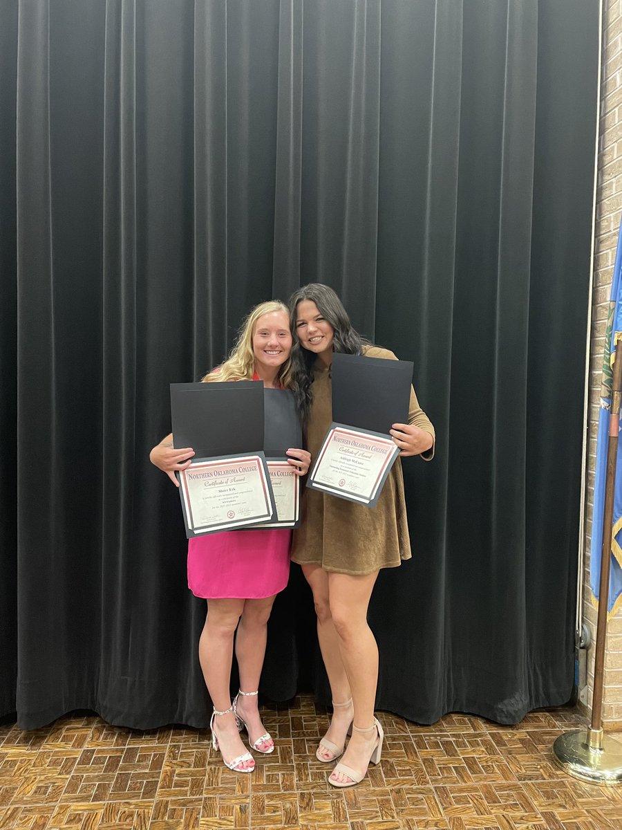 NOCEnidSB's tweet image. BIG congratulations to our sophomores @EckSlater and @MccauseAshleigh for earning academic awards! Ashleigh earned the Elementary Education Award and Slater was the recipient of 4.0 students as well as the Academic Athlete of the Year! So proud of you both! #highcharacter #JetFam