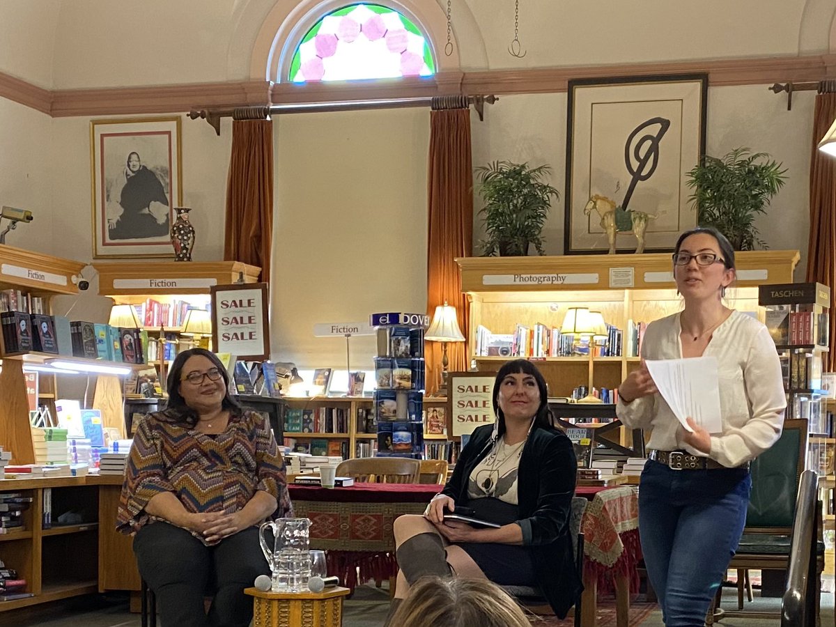 What an exciting time to be a #reader and #writer in #Colorado! Amazing conversation tonight between @RoanhorseBex and @erikatwurth in @boulderbooks. Powerhouses @WanbliWeiden and @SGJ72 in the crowd as well. So grateful to be part of this #WritingCommunity.
