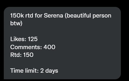 DcrlingAlex's tweet photo. I GOT A RTD OMGG(150K RHD)
HELPP
125 LIKES
400 COMMENTS(SPAM ALLOWED)
150 RETWEETS
TIME LIMIT: 2 DAYS https://t.co/WyAhhx00tJ