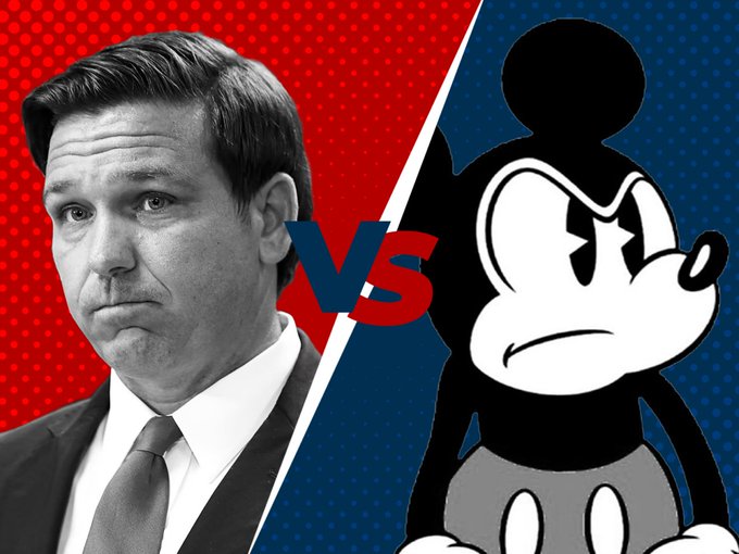 Cathryn Bell's tweet - "Ron DeSantis bans math books & battles Mickey Mouse under the guise of “protecting kids” He is nothing but a disgusting fascist, #Florida needs to vote him out