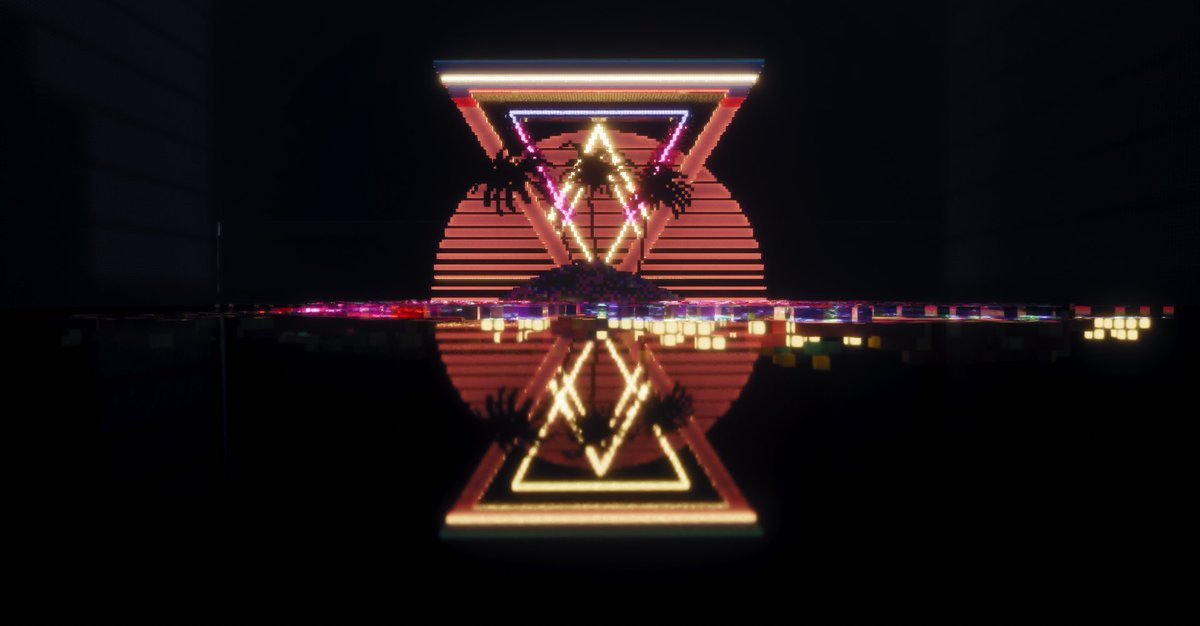 SCP0486's tweet photo. #Minecraft #Minecraftbuilds #minecraft建築コミュ #synthwave https://t.co/ST61Uotw62