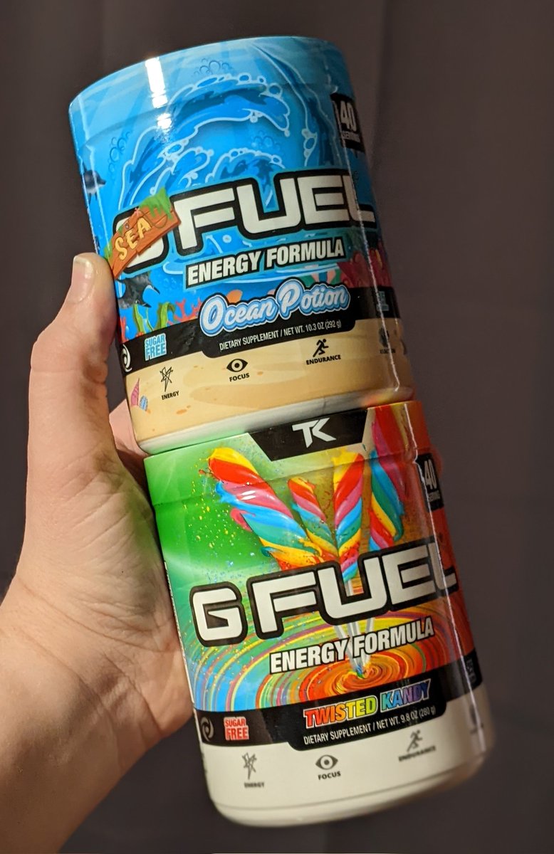 Oh how I LOVE a damn good mail day! Two more sought after sealed tubs in the collection 👏😌

#GFUEL #Oceanpotion #TwistedKandy #TeamKaliber #Gammalabs 🌊🌊🌊