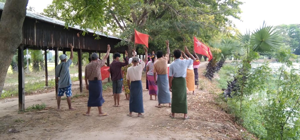 Revolutionary Locals from ShweBo Tsp marched on streets to protest against the military regime.

#WhatsHappeningInMyanmar
#2022Apr20Coup
#US_SanctionMOGE