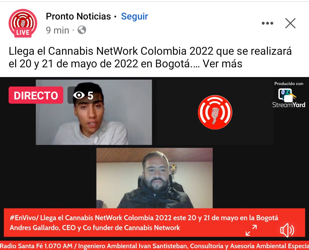 CannabisNetCol's tweet photo. Hoy estuvimos en vivo hablando de Cannabisnetwork, si se lo perdieron aquí les dejamos en enlace https://t.co/L6XoVYVUba https://t.co/wwEXYigWSl