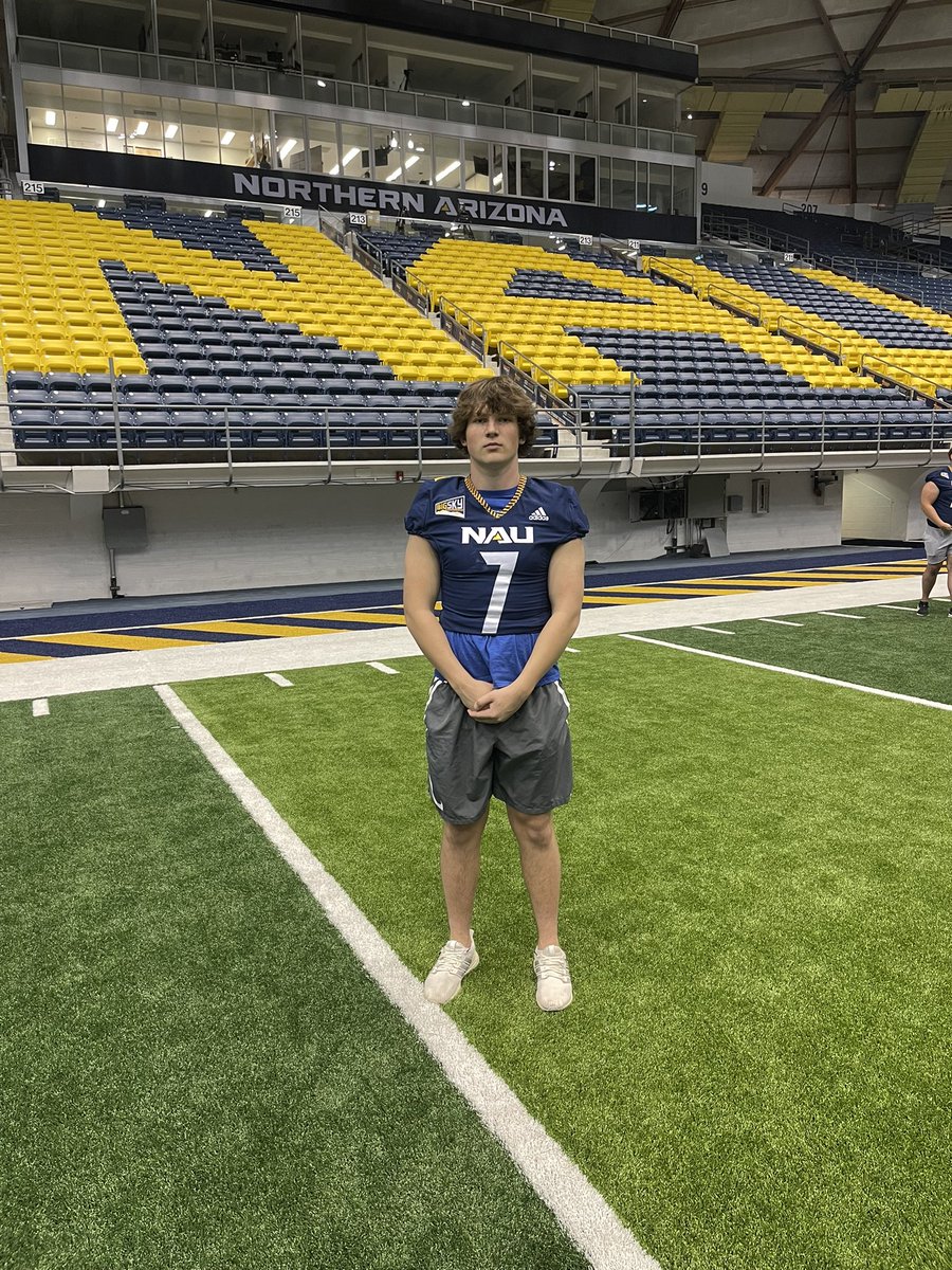 Thank you to <a href="/NAU_Football/">NAU Football</a> and <a href="/CoachChrisBall/">Chris Ball</a> for the great junior day this weekend!!! <a href="/Coach_EMiller7/">Elijah Miller</a>