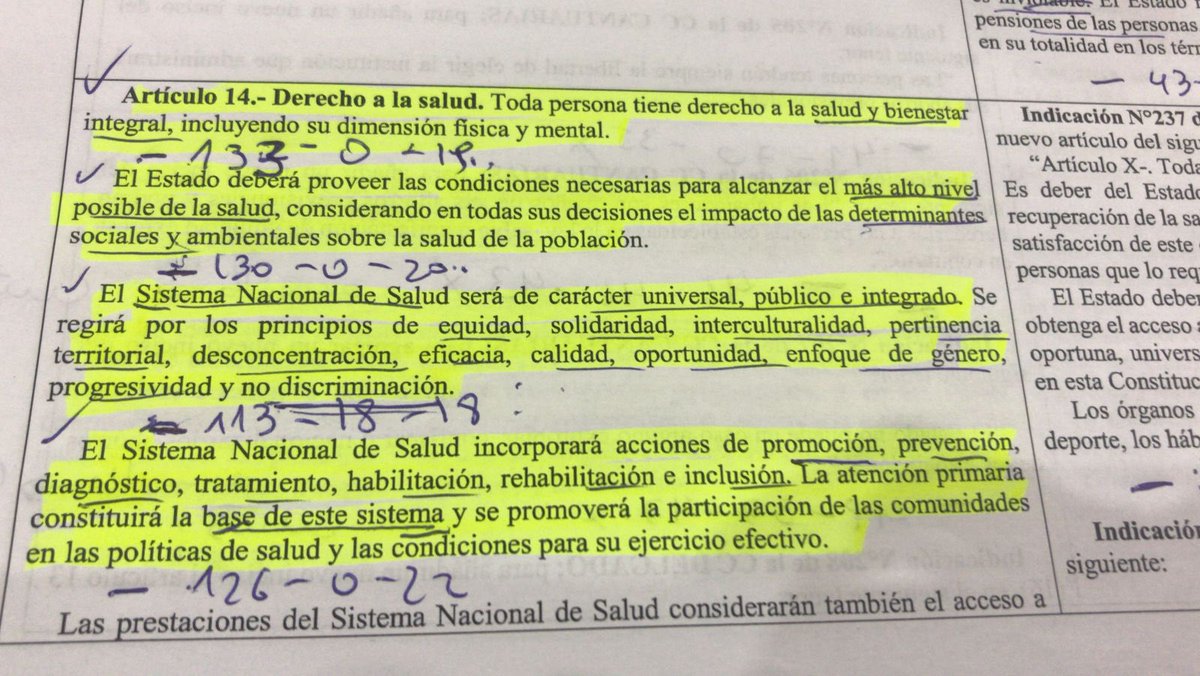 Estoy muy emocionada porque se aprobó el derecho a la salud 🤩 y el Sistema Nacional de Salud 💚💚💚 A la par, se van aprobando otros determinantes de la salud 💚💚💚 #LaConvencionAvanza 😊😊