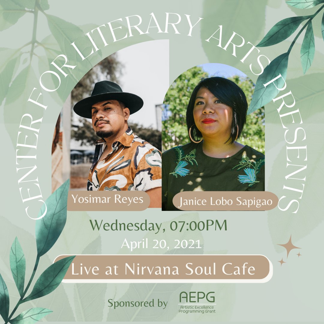 Legacy of Poetry kicks off tomorrow at @NirvanaSoulSJ with poets Yosimar Reyes and Janice Lobo Sapigao!

More details about our events can be found at
sjsu.edu/legacyofpoetry
#SanJose 
#SJSULegacyofPoetry
#LOP22