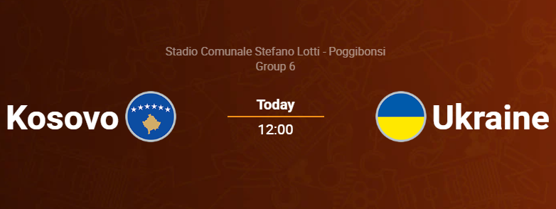 kosovanfooty_EN's tweet photo. 🙋 MATCHDAY!

🏆 EURO U17 - Elite Round
🆚 Ukraine
🏟️ Stadio Stefano Lotti 🇮🇹
🕛 12:00 CEST

#KOSUKR | 🇽🇰🇺🇦 https://t.co/nJmwdjaoKZ