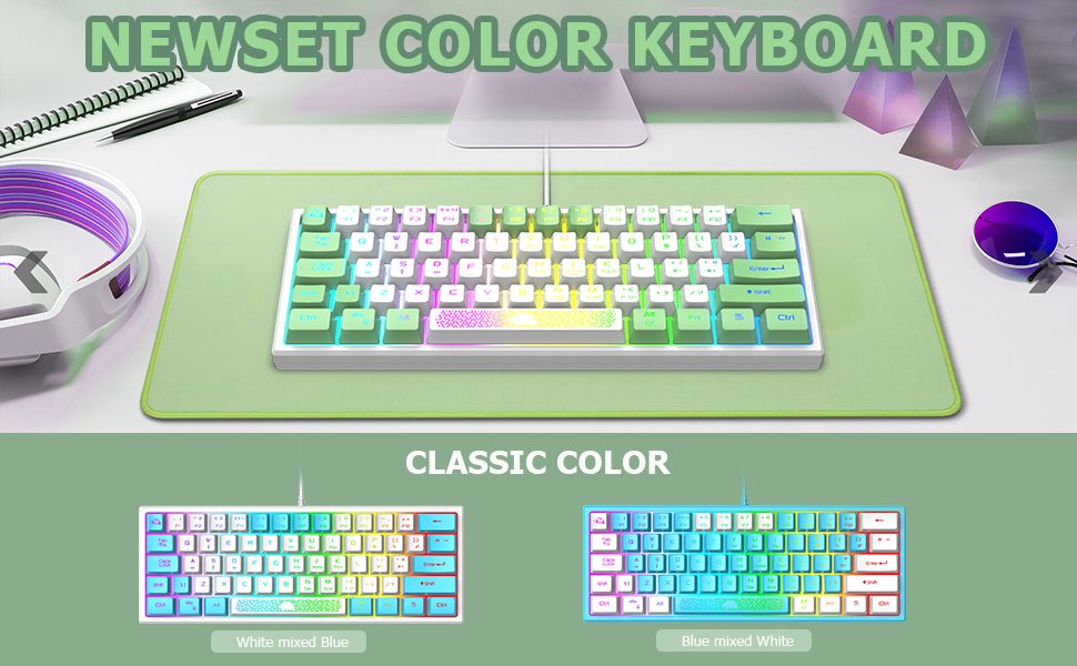 ElecLexon's tweet image. LexonElec 60% Compact [UK Layout] Gaming Keyboard, 62 Key Multi Color RGB Illuminated LED Backlit Wired Keyboard Mechanical Feel Ergonomic Shortcut anti-ghosting for PC Laptop MAC ps4 Gamer Typist Travel #Lexonelec #keyboard 
only £19.99-£20.99