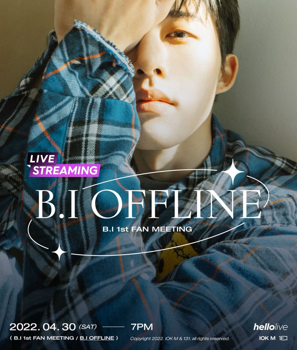 131online's tweet photo. B.I 1st Fan Meeting [B.I OFFLINE]
LIVE STREAMING TICKET OPEN

일시 : 2022. 04. 20 (수) 6PM
판매처 : 헬로라이브 (https://t.co/imyeduyuIi)

#BI #비아이 #IOKM #131Label #hellolive https://t.co/EY77lTxMAu