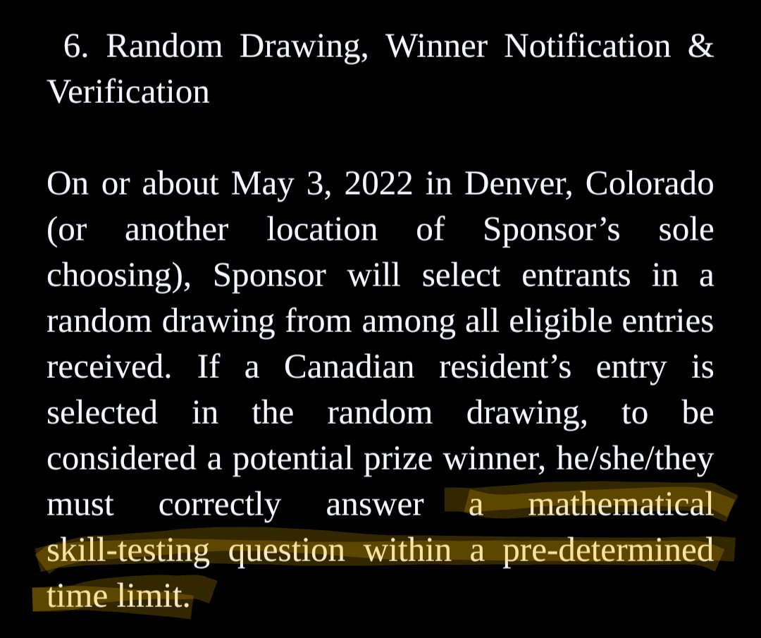 Is this a common challenge task for prize winners? Or something specific to disadvantage Canadians?