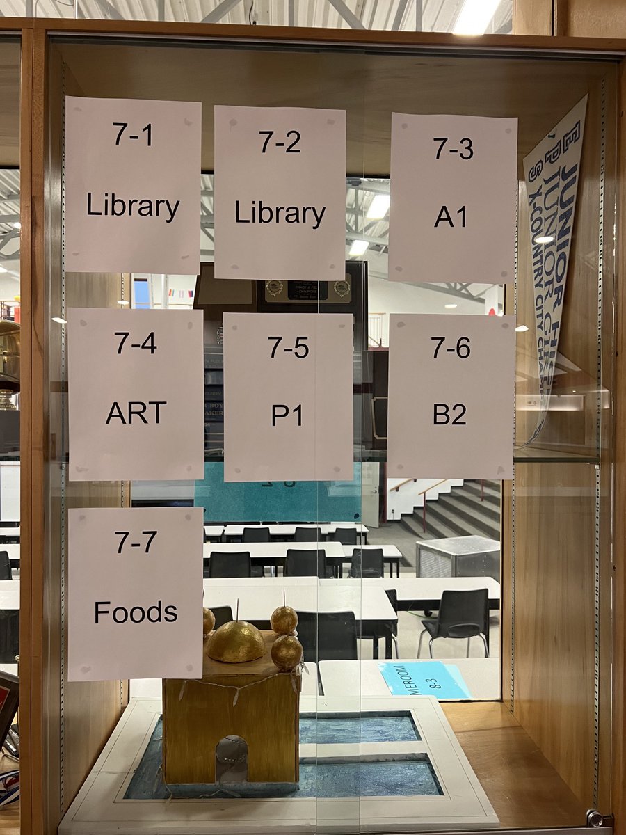 TDBaker_epsb's tweet photo. New homeroom locations until the construction is done… Temporarily, we’ll be back to Q1/2 where students are staying in their home rooms and teachers are moving. https://t.co/yEkGY6cZZl