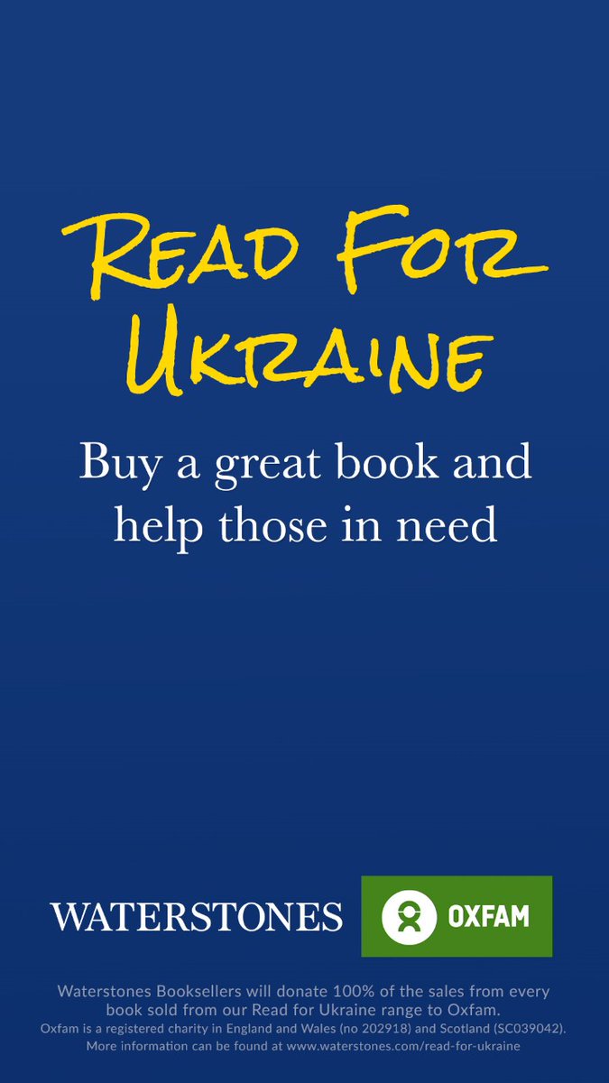 #ReadForUkraine is a way for anyone to help those affected by the conflict in Ukraine. We’ve selected some great books with 100% of sales going to support the work of @oxfamgb. Find them in your local shop or online: bit.ly/ReadForUkraine