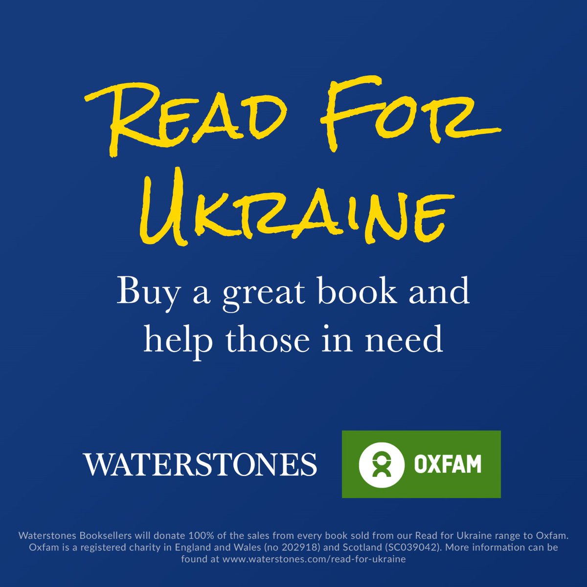 How can we help those affected by the conflict in Ukraine? Many have asked, so we’ve started #ReadForUkraine, a curated selection of books with 100% of sales going to support the work of @oxfamgb - your next great read could also make a real difference: bit.ly/ReadForUkraine