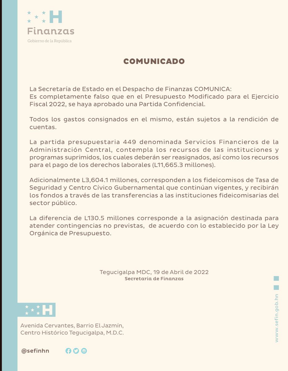 riximga's tweet photo. Es FALSO que exista una Partida Confidencial en el Presupuesto 2022. Todos los gastos están sujetos a la rendición de cuentas. No hay secretos. 🌺 https://t.co/U7Qk6uTaFW