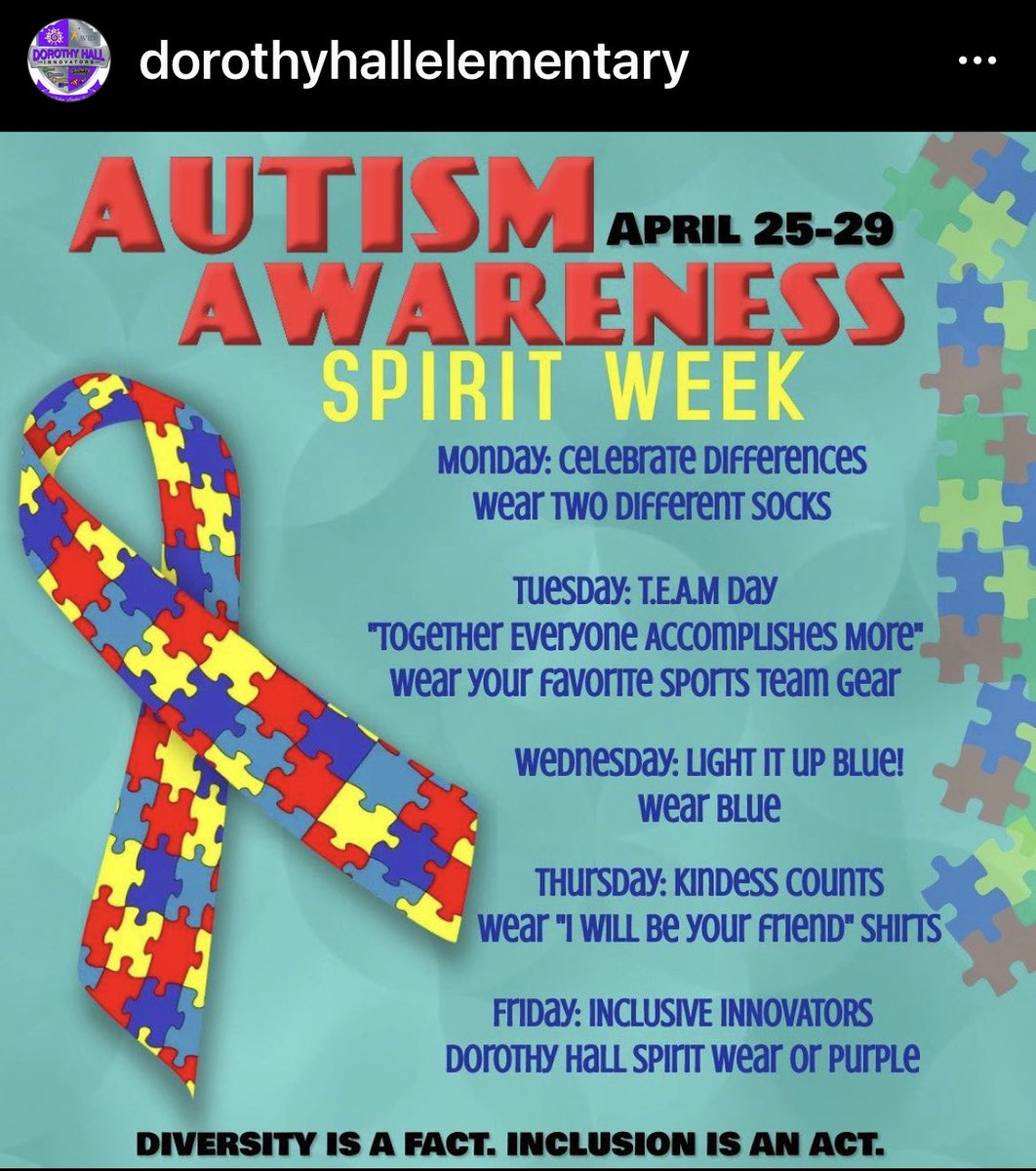 DHallElementary's tweet photo. Spirit Week is next week! #DorothyHall #Innovators https://t.co/adkCAa2B8S