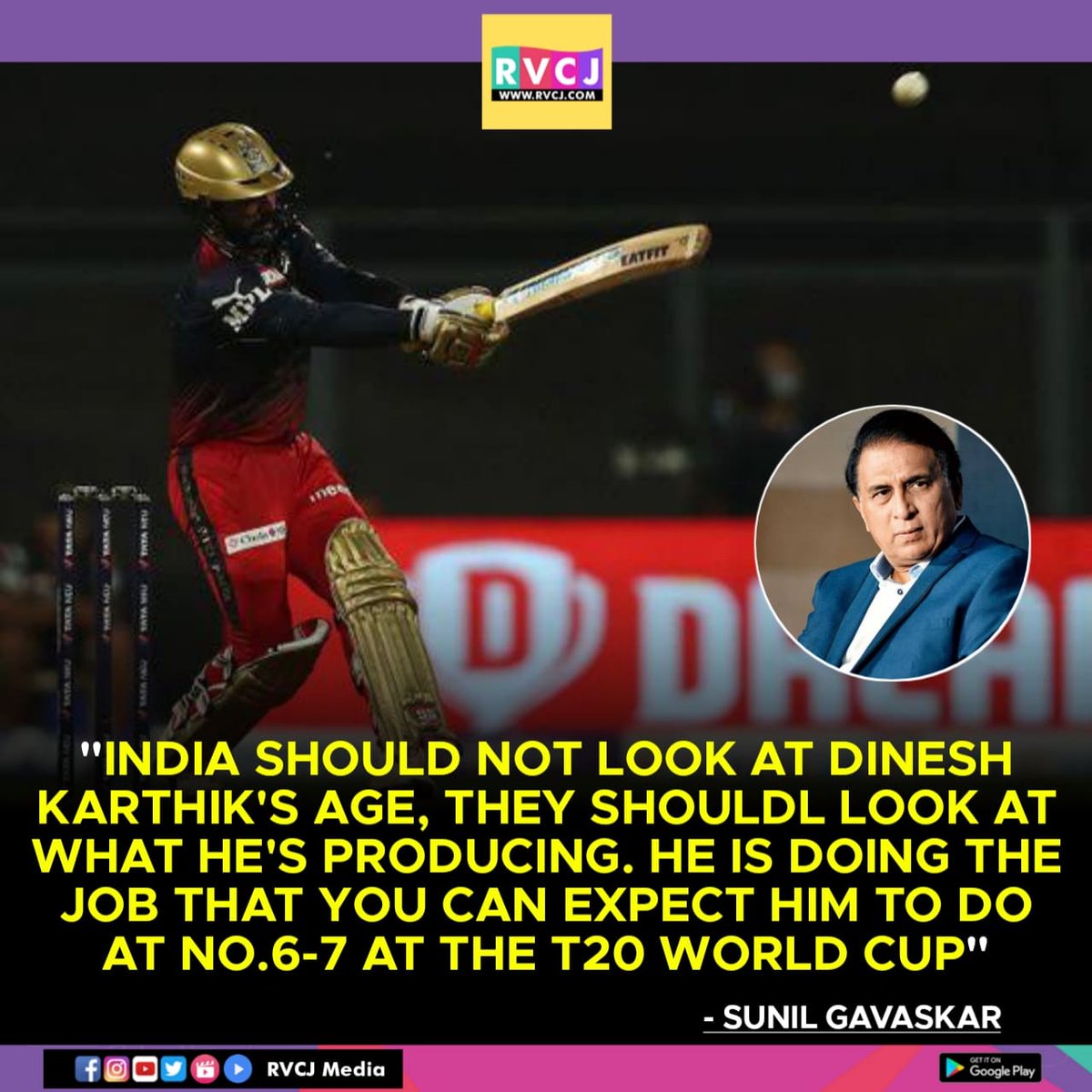 RVCJ_FB's tweet photo. Dinesh Karthik! https://t.co/kwRE6keq2v