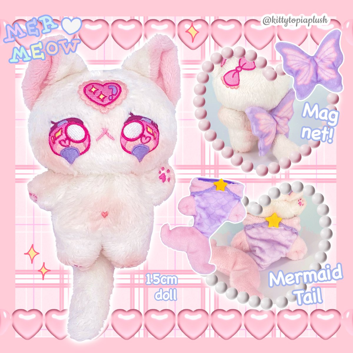 Raylays10646's tweet photo. Kittytopia🦋: Mermeow Doll's Pre-Order

ตุ๊กตา 15 cm ภายในเซ็ตจะได้รับ
- น้องแมว
- ปีกผีเสื้อ
- หางนางเงือก

 💸 660 บาท ส่งฟรีรอบพรีออเดอร์เท่านั้น!
🗓 20 เมษายน ~ 1 มิถุนายน 2022

Pre-Order here! : https://t.co/7OHoYjFiej https://t.co/JWNawaOG7q