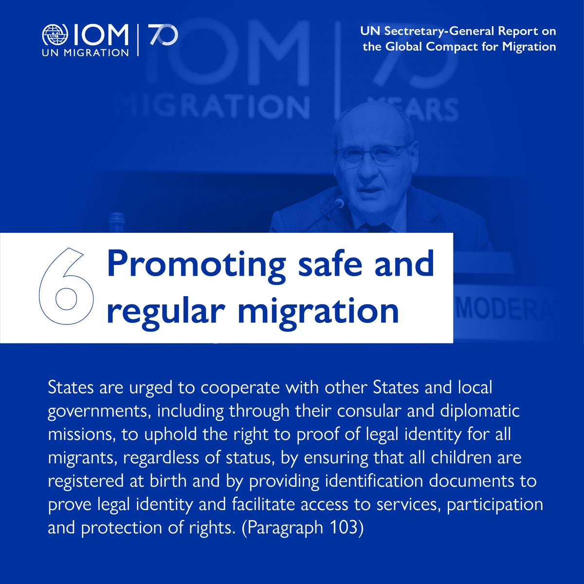 IOMAsiaPacific's tweet image. Promoting safe and regular migration through international cooperation to uphold the right to proof of legal identity for all migrants, regardless of status, is the basis of inclusive policy.

#SafeMigration #RegularMigration