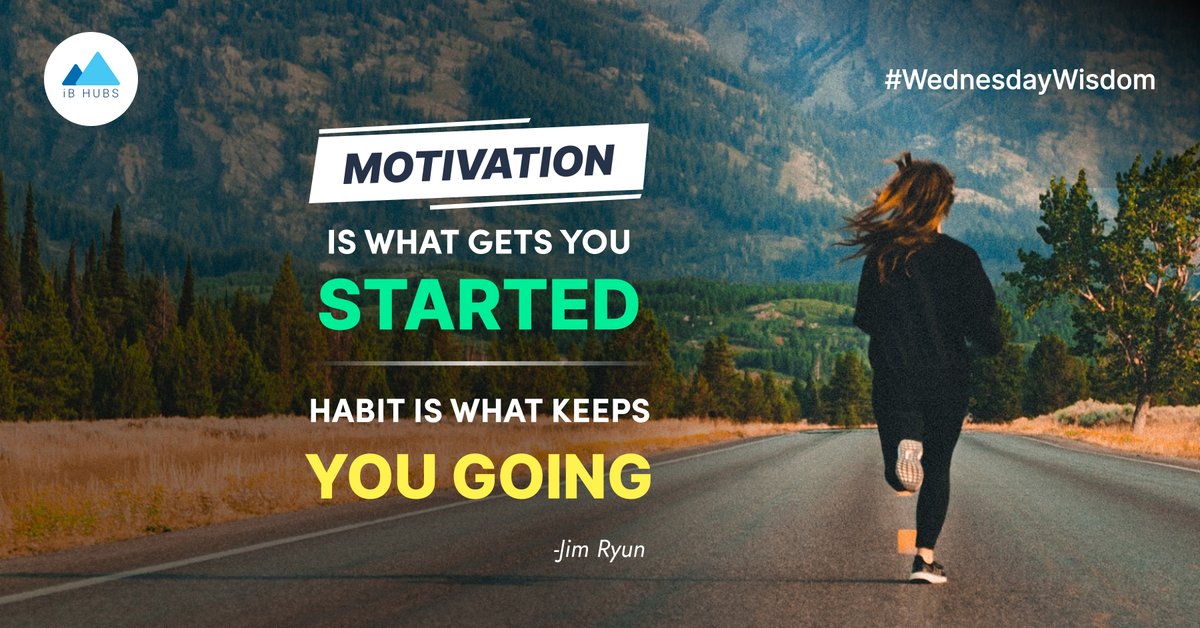 Motivation alone will not keep you consistent; having a routine sets your motivation into action. 

#iBHubs #WednesdayWisdom #Motivation #Habits #WednesdayMotivation