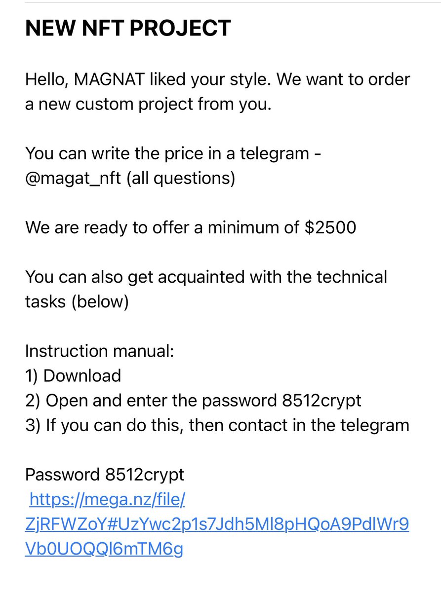 GM! Beware email like this. They will try DMs, telegram, and emails. Burn all their messages. Hope they 🔥🔥🔥 in hell 👀🙃😌