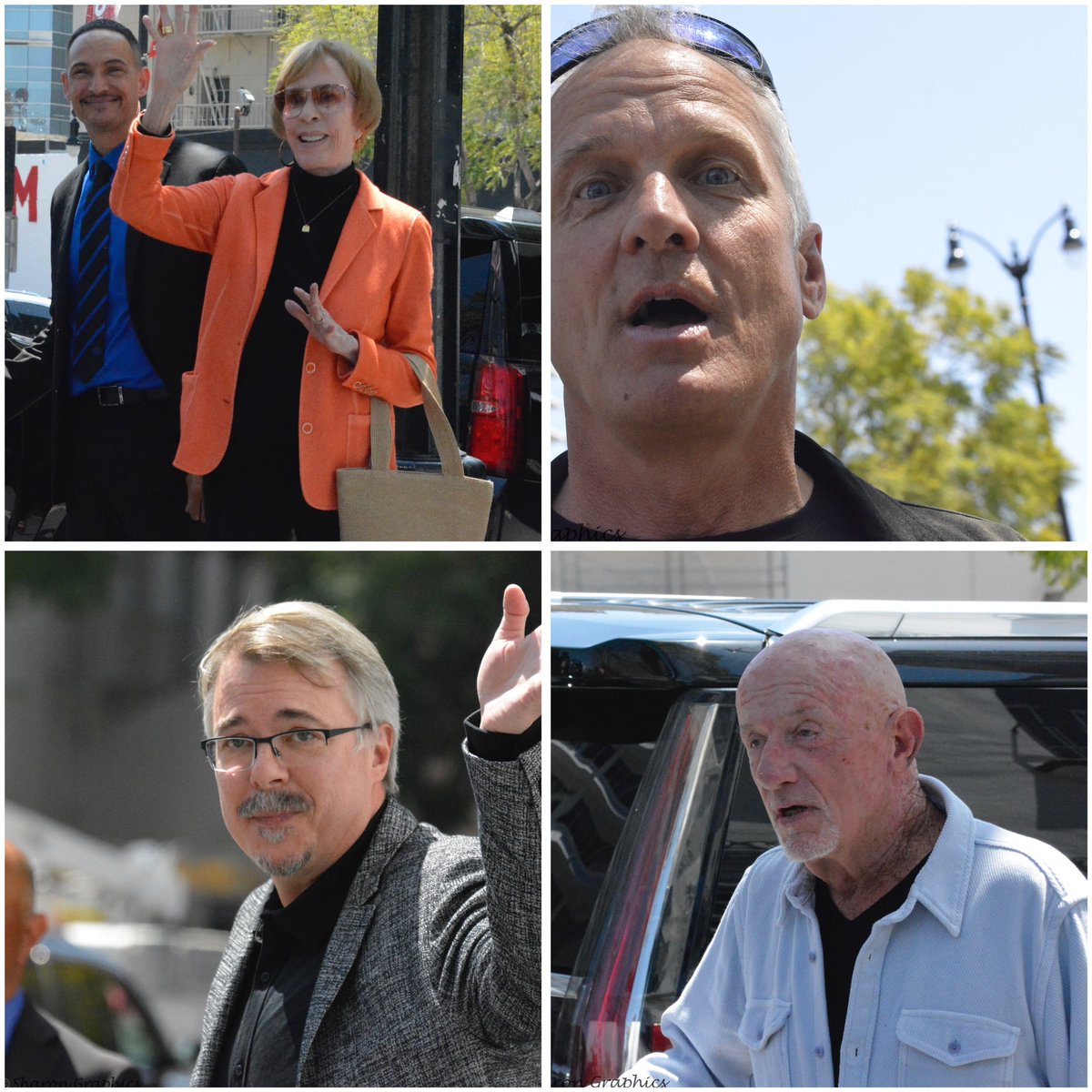 1SharonGraphics's tweet image. On April 18, Bob Odenkirk unveiled his star on the #HollywoodWalkofFame located at 1725 Vine Street. Many came to help him celebrate, including #CarolBurnett #PatrickFabian #JonathanBanks #GiancarloEsposito #VinceGillian #PeterGould #TonyDalton #BobOdenkirk