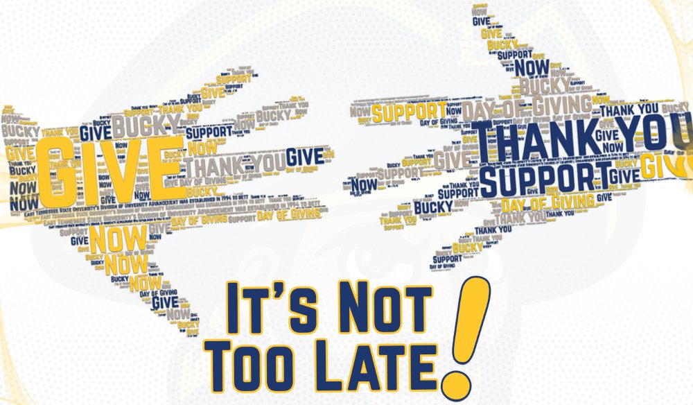 AdvanceEtsu's tweet photo. #ETSUDayofGiving isn't over yet, there's still time to participate! Visit https://t.co/hLCbChExME to make a gift that will support the betterment of our Buccaneer family. 
#FindFlatBucky #EastTennesseeStateUniversity https://t.co/tjWLEmLzRt