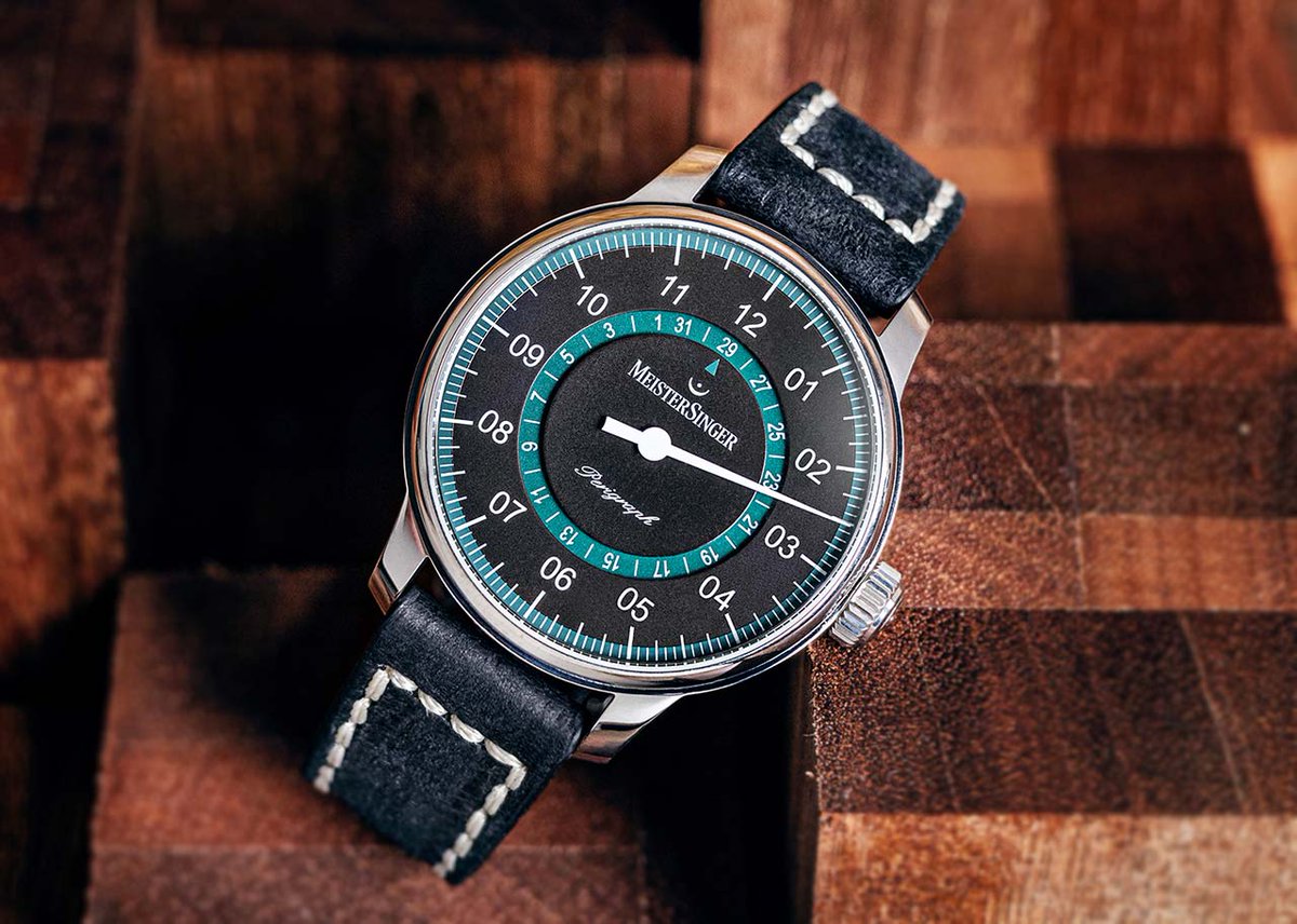 time_watches's tweet photo. #MeisterSinger presented two new versions of its #Perigraph, an award-winning model characterised by the typical single hand to indicate the time and a 360° open disk to display the date of the month. Discover them at https://t.co/eC0T61iLDc https://t.co/Ya8R40rf1M